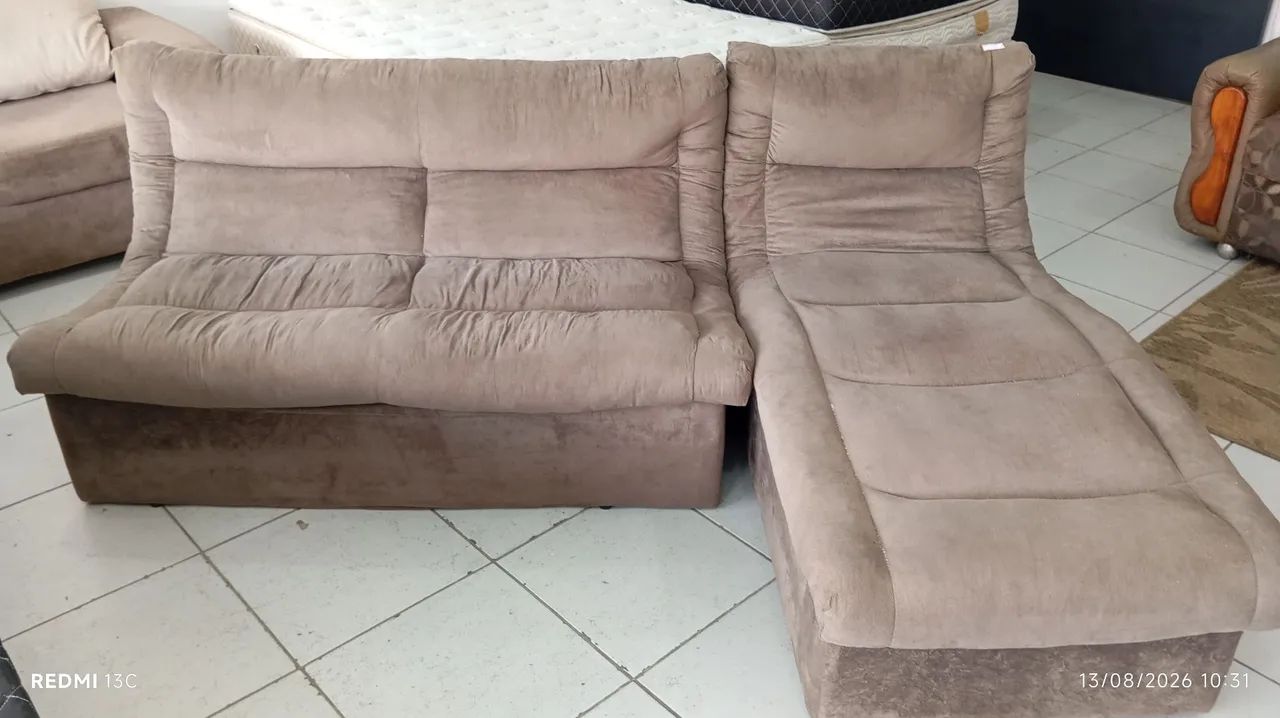 Vendo sofá com chaise de canto - Foto 4