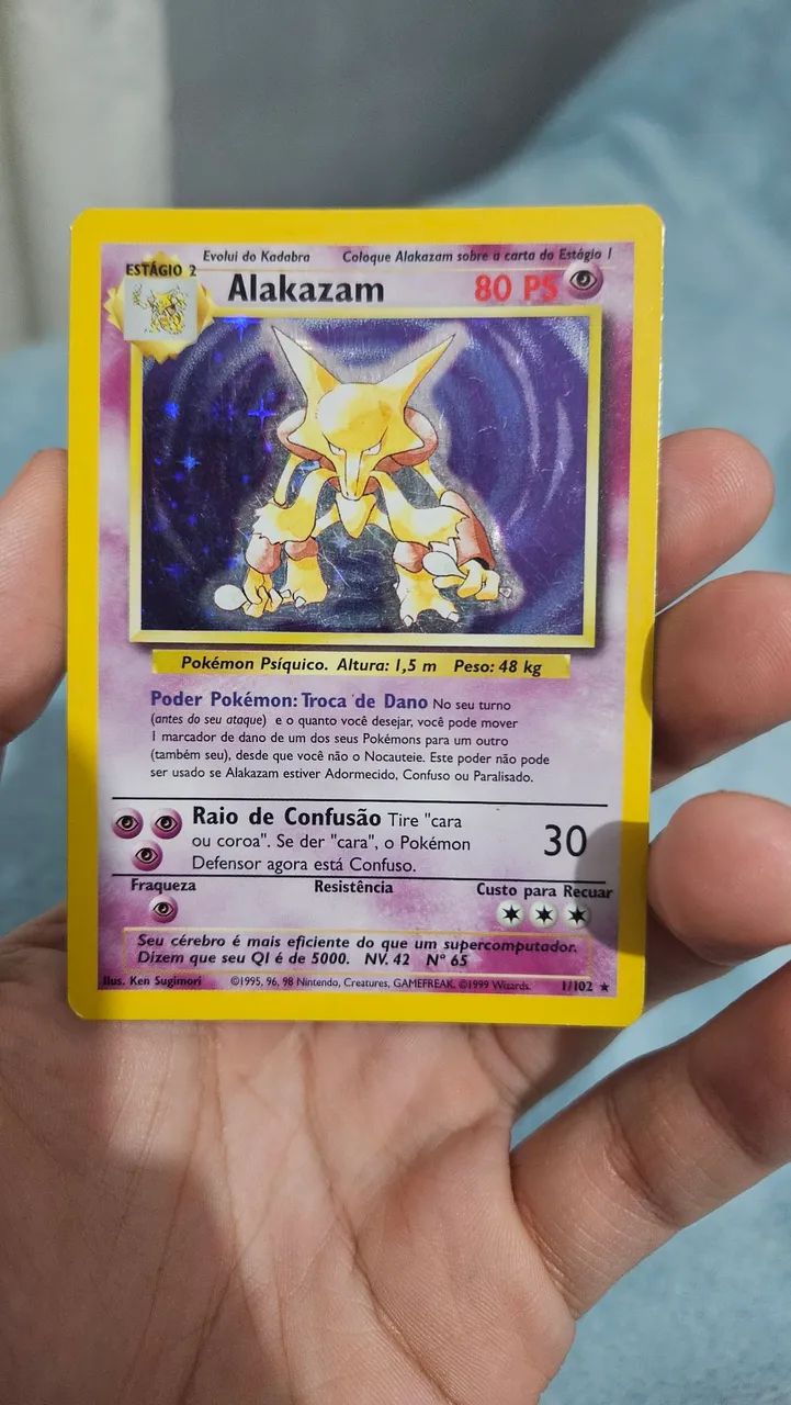 Carta Alakazam 1 102 Base set Foil MP - Foto 2