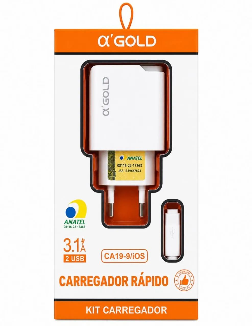 Carregador Rápido iPhone 3.1A + Cabo Lightning