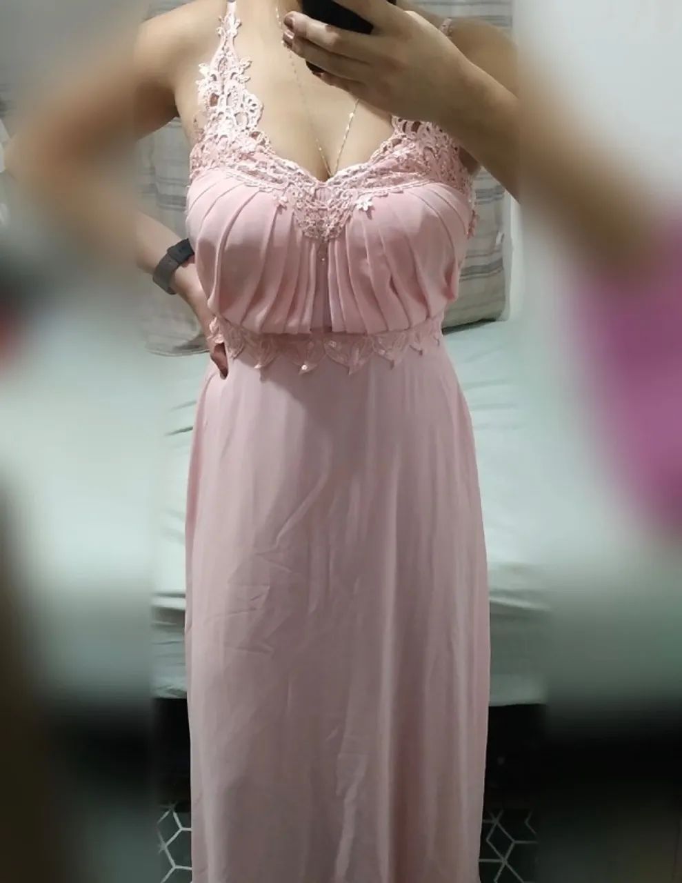 vestido longo rosê - Foto 4