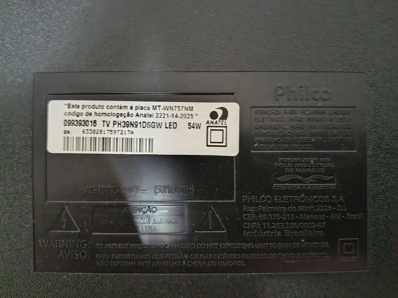 TV Philco 39" ( Com defeito) - Foto 5