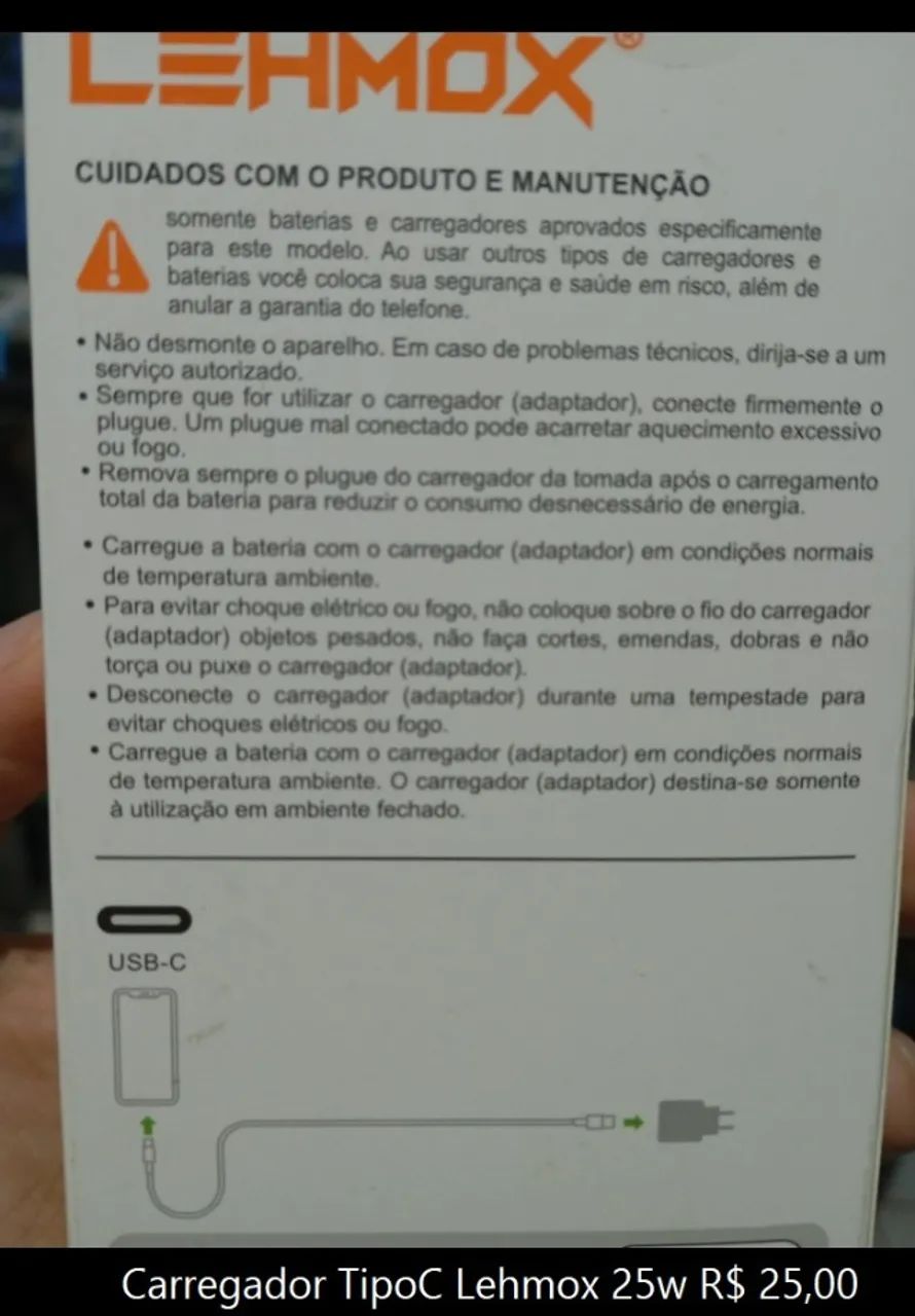 Carregador TipoC Lehmox 25w - Foto 2