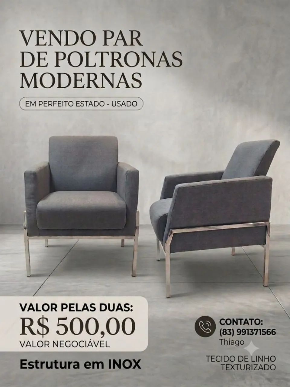 Poltronas Modernas em perfeito estado!