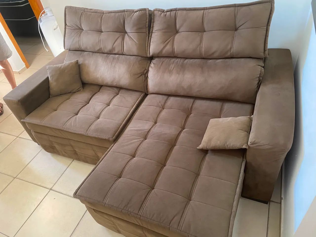 Sofá 2 lugares retrátil e reclinável (entrego )  - Foto 4