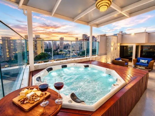 Negocie c/ proprietário-Cobertura duplex mobiliada 359m2 c/ Jacuzzi+Sauna+hidro