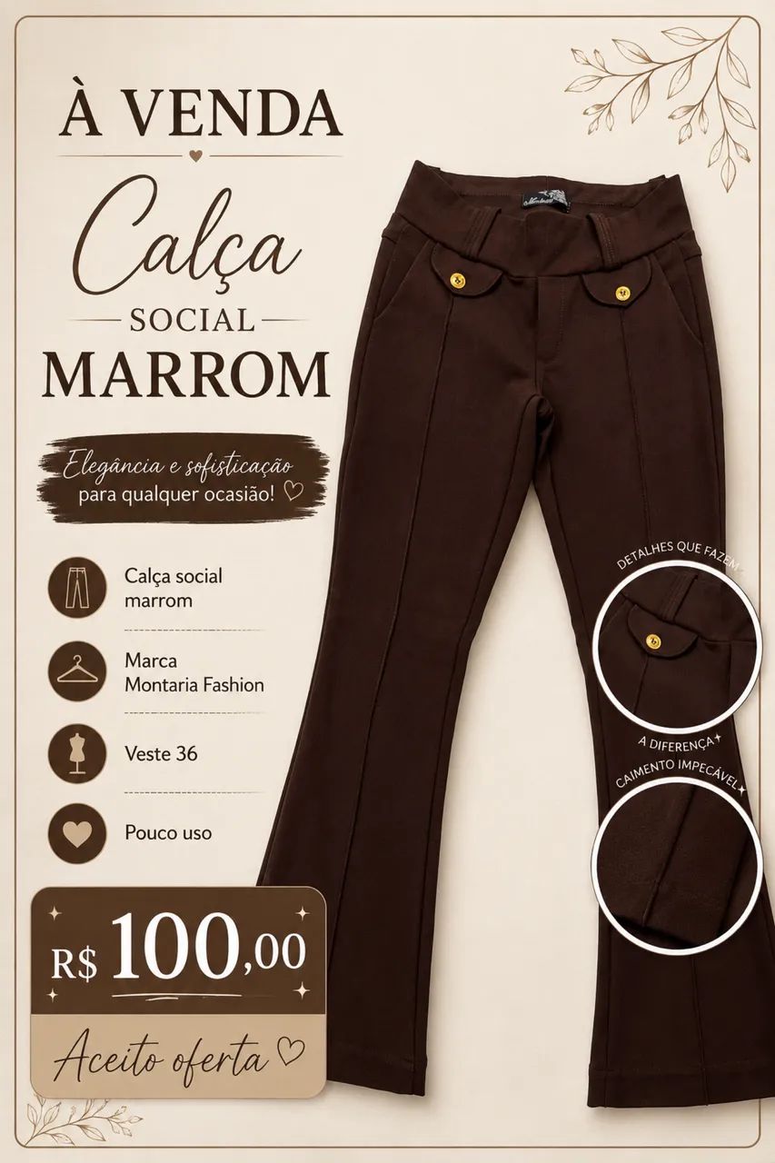 Vestido de renda e calça flare  - Foto 4