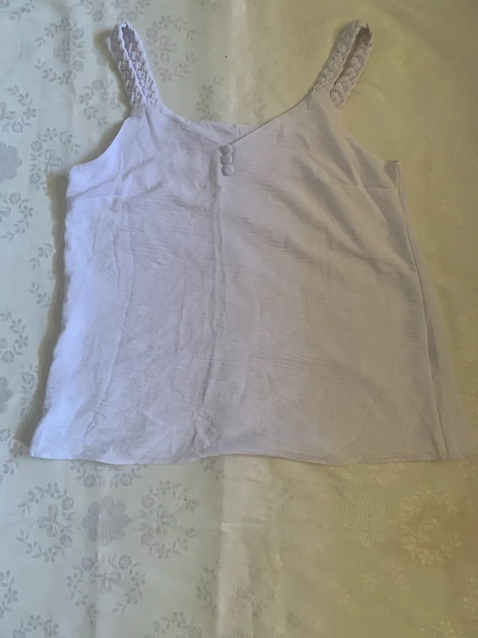 Blusinha Feminina branca de Alcinha  - Nova - Foto 2