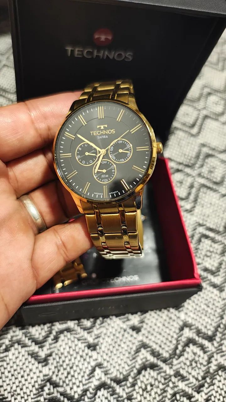 Relógio Technos dourado novo novo!!!