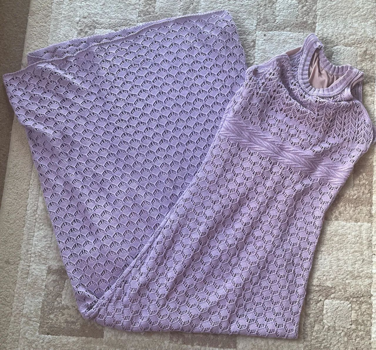 Vestido de tricot lilás 