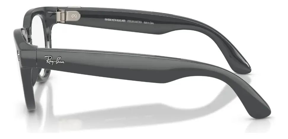 Oculos Ray-ban Meta Headliner 2 Shiny Ast Grey / Trans Emerald Transitions - Foto 5