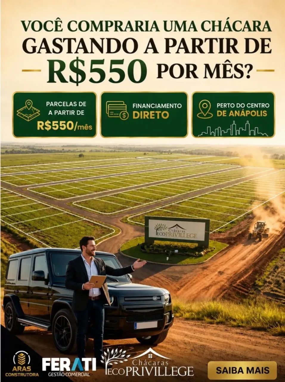 Chácaras com entrada parcelada Eco Privillege - Foto 4