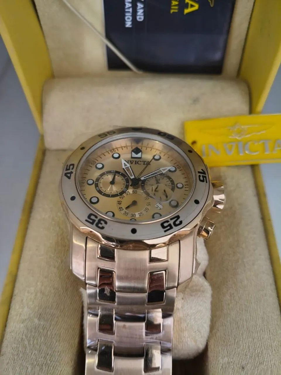 Relógio Invicta Pro Diver Scuba Chronograph Gold - Original - Foto 4