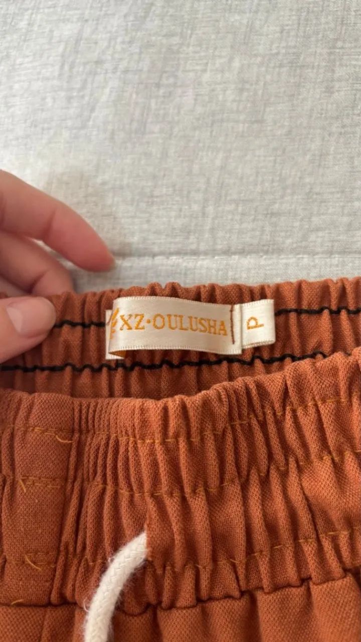 Calça pantalona malha marrom p - Foto 4