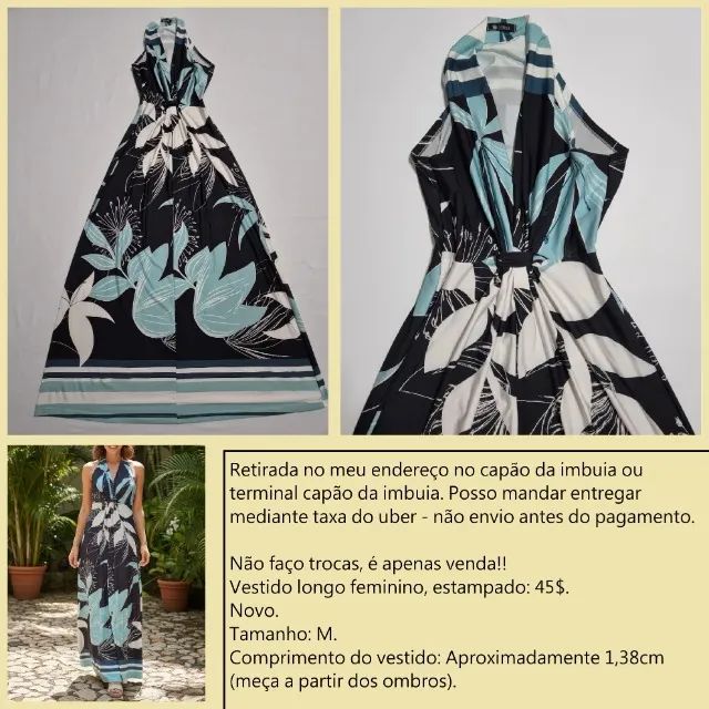 Vestido longo M novo