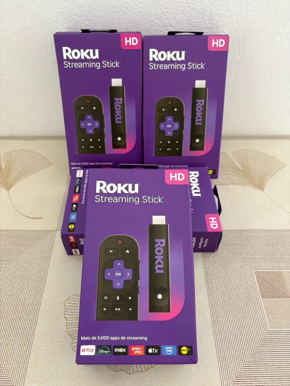 Roku HD com Vol. + - no controle