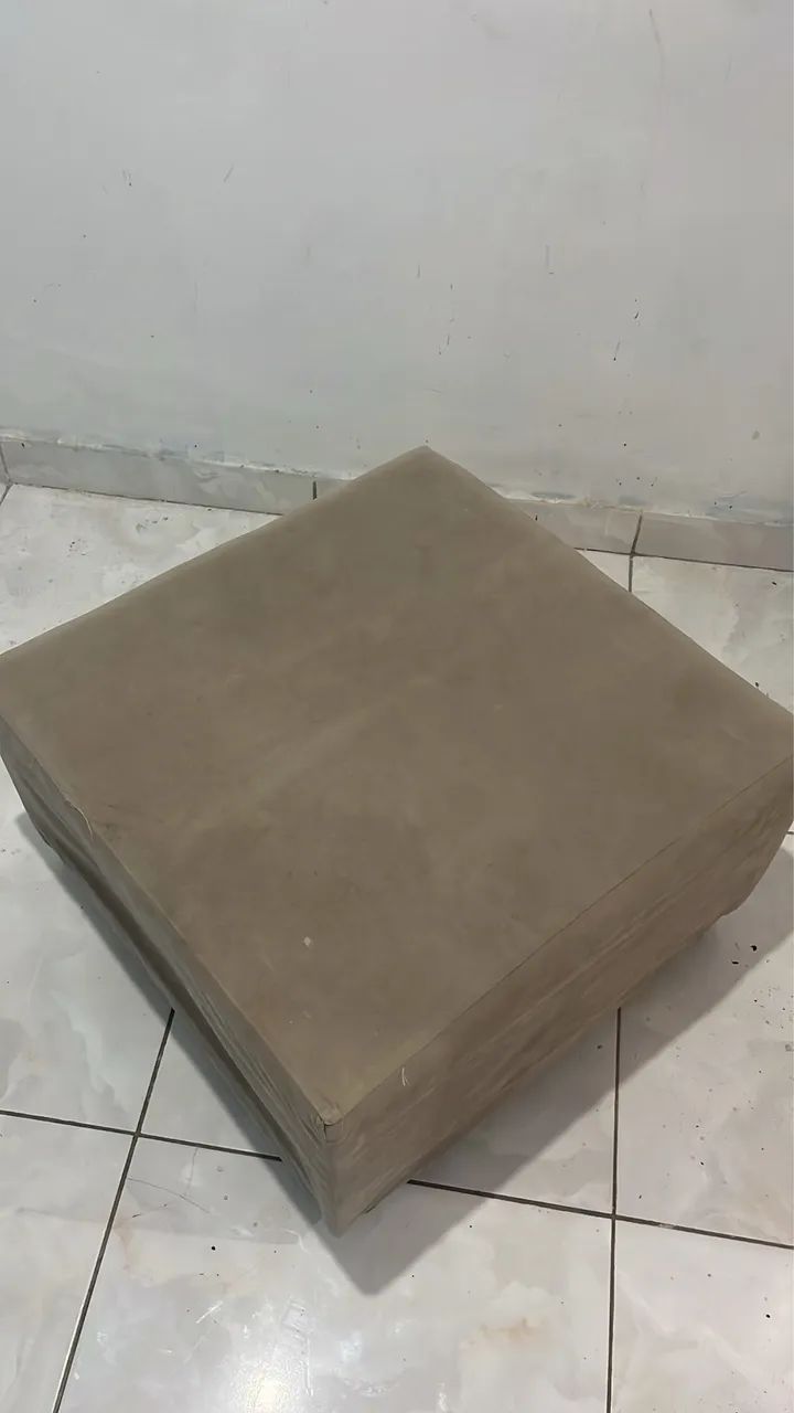 Poltrona de Canto + Puff em Suede Bege - Confortável e Elegante - Foto 4