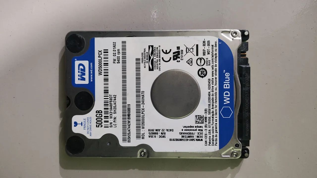 Hd Sata 500gb WD