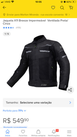 jaqueta x11 breeze preta impermeável ventilada