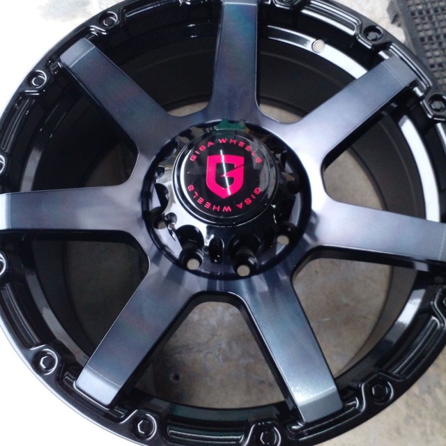 Roda para dodge ram aro 20 Rodas Gisa Stronda Preto Diamantado Fumê 8x165 - 20x9 - Foto 4