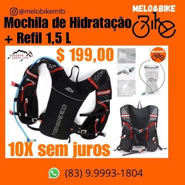 MOCHILA DE HIDRATAÇÃO COM REFIL 1,5 LITROS  - Foto 2