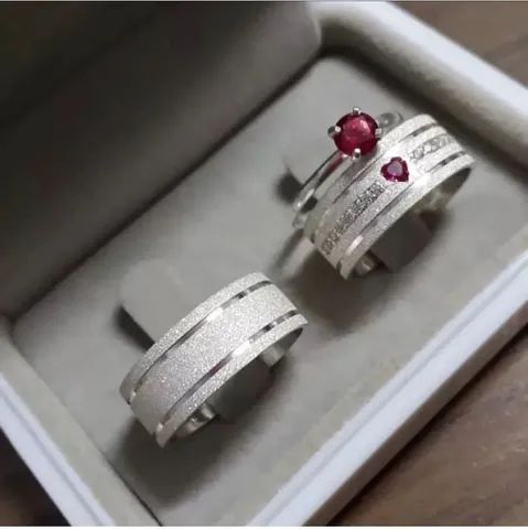 Aliança de Prata 950 - Foto 4