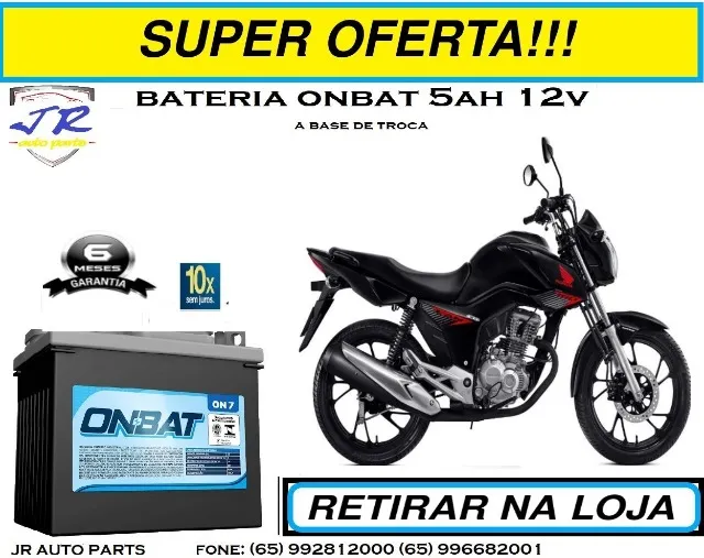 bateria onbat 5ah Fan 160 2021