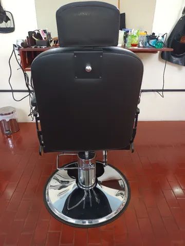 Cadeira De Barbeiro Reclinável Harley Profissional - Preto