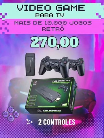 Video Game BigBox 12mil Jogos So Ligar Na Tv + 2 Controles modelo Super  Nintendo