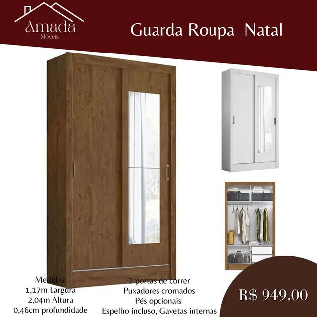 Guarda roupa solteiro 2232 , Entrega  em 3 dias  - Foto 2