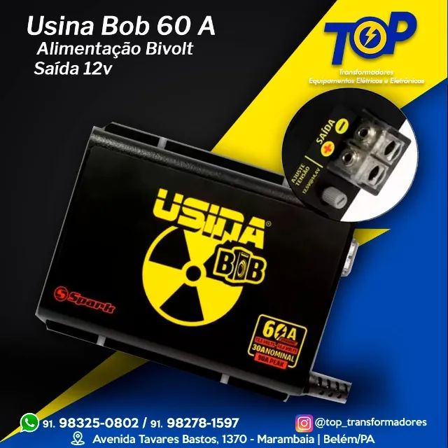 Fonte Usina Bob Dynamic 60a 12v