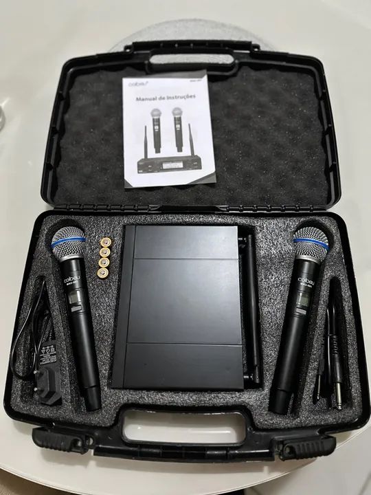 Microfone Sem Fio Duplo - Ideal para Palestras e Eventos - Foto 3
