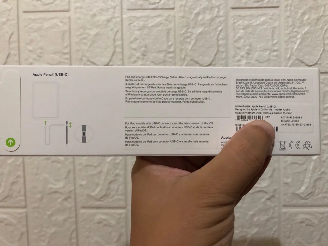 Apple Pencil (USB-C) para iPad, iPad Mini, iPad Air e iPad Pro - Nova e Lacrada - Foto 3