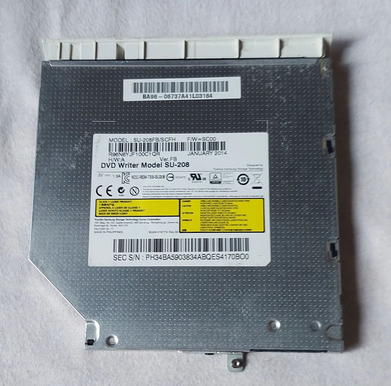 Gravador DVD/RW Para Notebook Branco