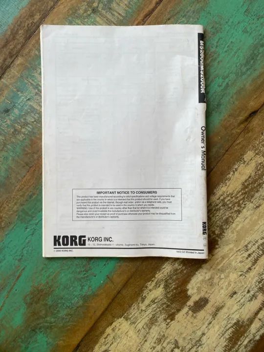 Manual do sintetizador Korg MS2000/MS2000R - Foto 4