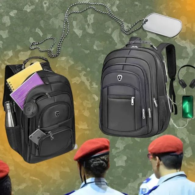 Mochila Padrão Colégio Escola Militar Preta - Conforto e Organização - Foto 2