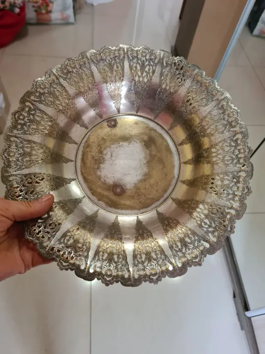Conjunto de Pratos Decorativos em Prata