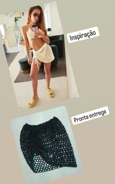 Top / conjunto de crochê praiano  - Foto 4