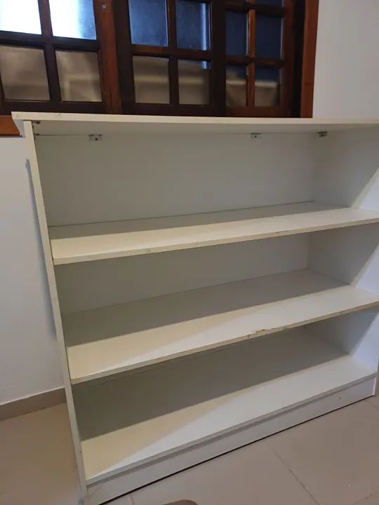 Balcao/ Estante de Madeira Branca 3 Prateleiras - Foto 2