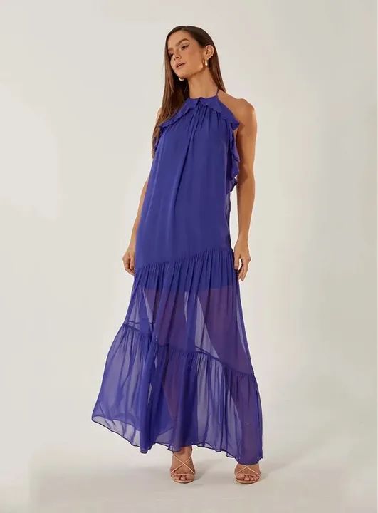 Vestido azul fluido ISY - Foto 3