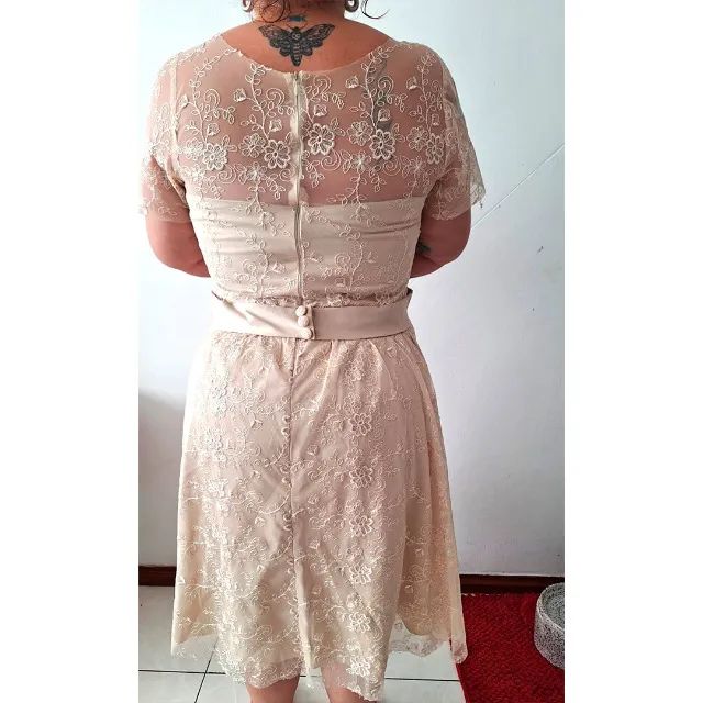 Vestido de noiva plus size champagne civil - Foto 2