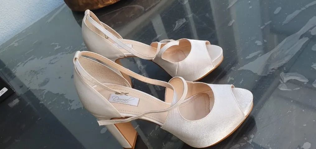 Sapato De Noiva Branco - Durval Calçados - Foto 2