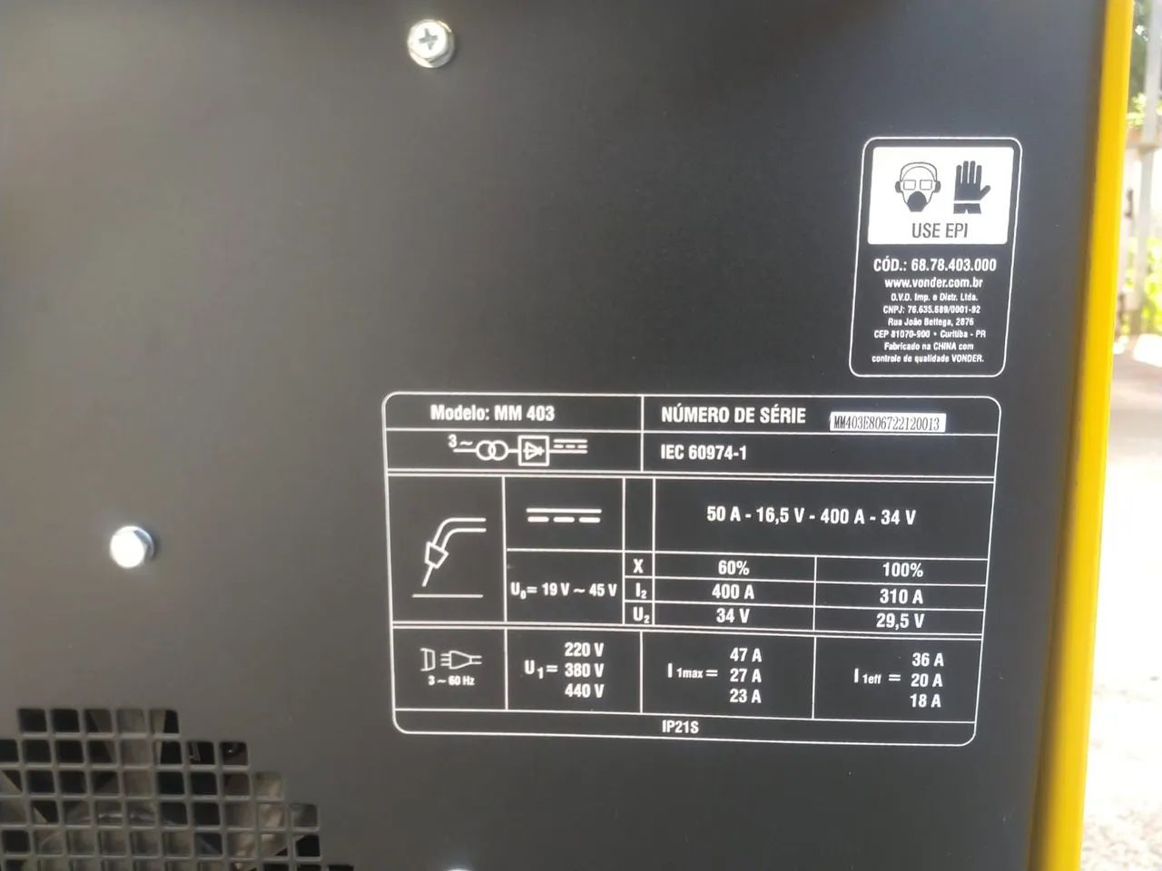 Solda Mig Mag Vonder MM 403 - Foto 4