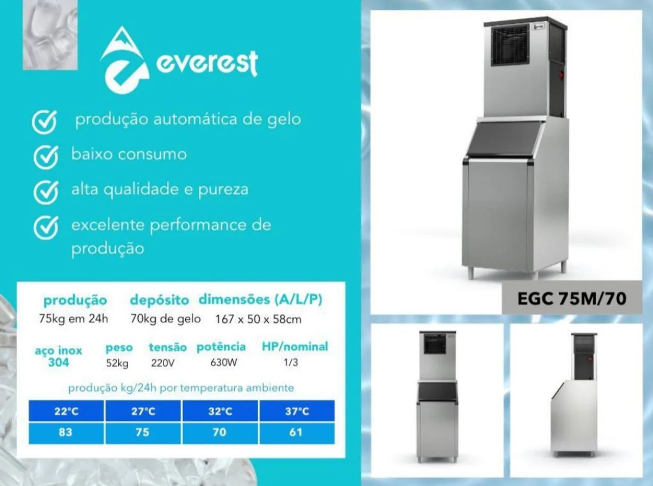 Máquina de Gelo em Cubo Everest - Foto 3