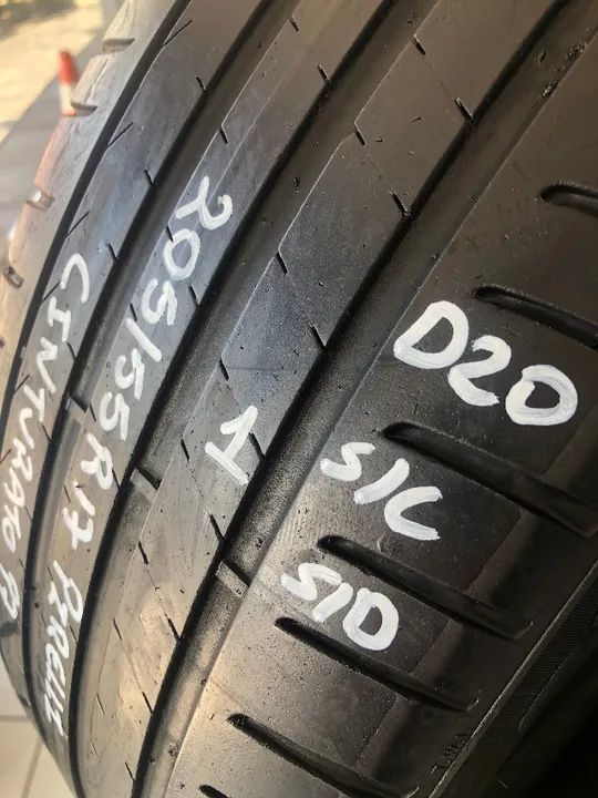 Pneu 205/55r17 Pirelli Cinturato P7 91v (usado) *1 - Foto 9
