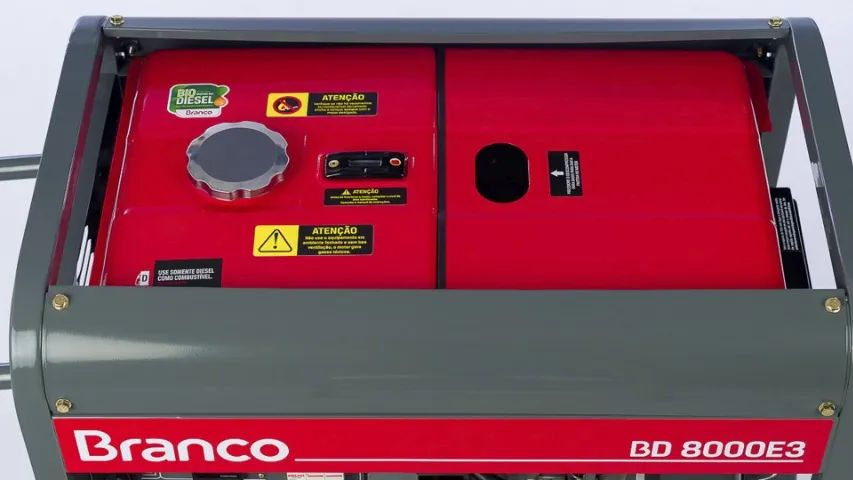 Gerador Diesel Branco BD8000E3 380 Trifásico Apto a ATS - Foto 4