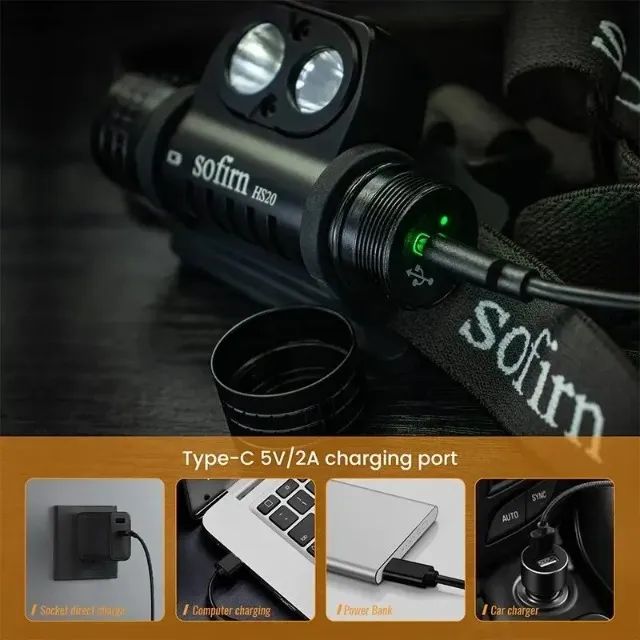 Lanterna de Cabeça Sofirn Hs20 2700 Lúmens + 1 - 18650 Extra - Foto 5