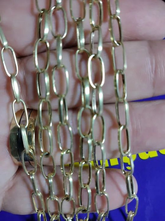 Corrente de Ouro 18 kilates 11,40 Gramas 60 Cm 13,40 Gramas 65 Cm 16.40 Grs 70 Cm 5.5 mm  - Foto 3