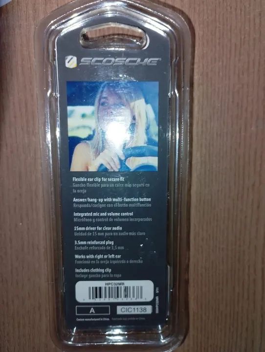 Fone de Ouvido Scosche Hpc32mr soloCLIP Mono Mãos Livres com Clipe e Microfone _____novo,  - Foto 4