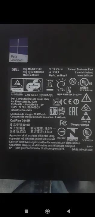 Mini PC dell i5 OpitFlex 3040 novo, 8 RAM. - Foto 3