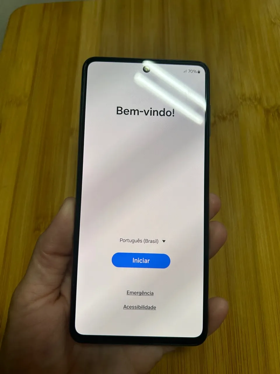 Telefone barato pra vender logo. E o M54